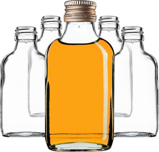 100ml Flask Bottle Gold Cap 1 Pc