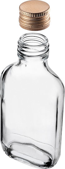 100ml Flask Bottle Gold Cap 1 Pc