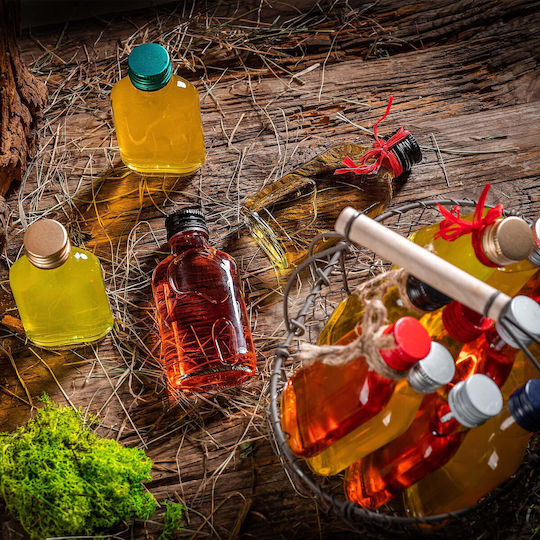 Flask Bottle 100ml Green Cap 10 Pcs