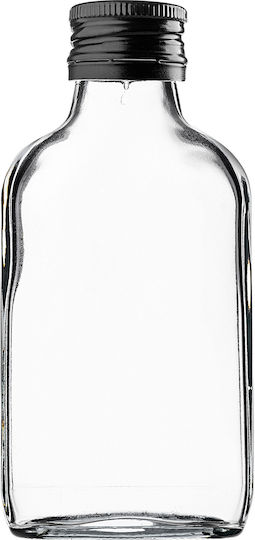 100ml Flask Bottle Black Cap 1 Pc