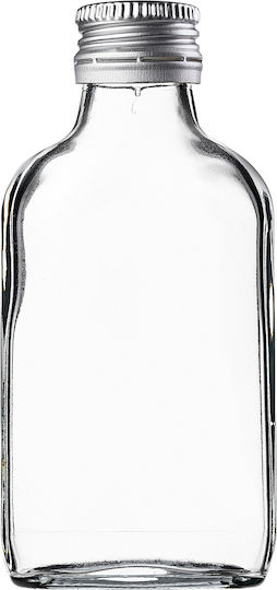 100ml Flask Bottle Silver Cap 1 Pc