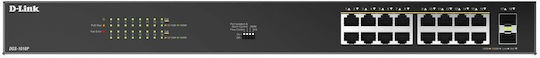 D-Link DGS-1018P/E L2 Switch with 16 Gigabit (1Gbps) Ethernet Ports and 2 SFP Ports