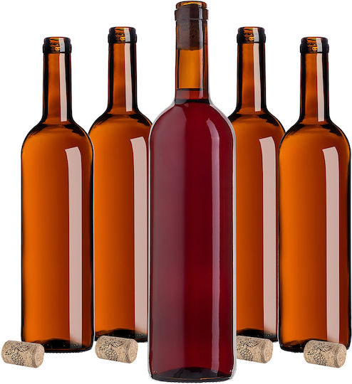Wine Bottle Cork Bordeaux 0.75l 750ml Glass Bottles Wine Cider