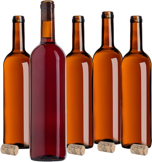 Wine Bottle Cork Bordeaux 0.75l 750ml Glass Bottles Wine Cider