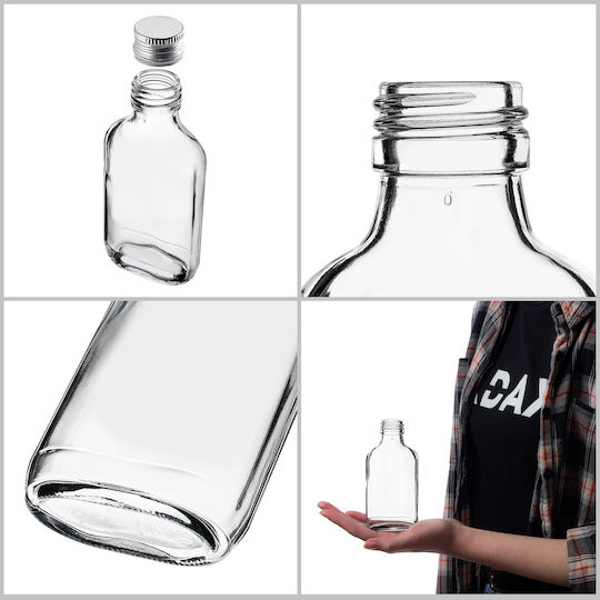 Flaschen Fläschchen 100ml Silber Verschlüsse 10 Stücke