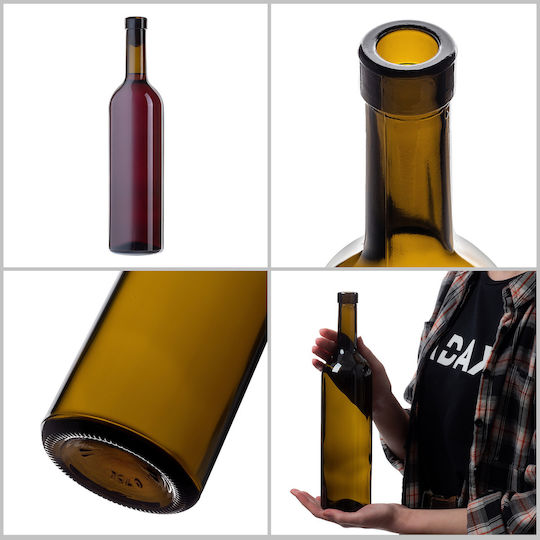 Kadax Wein-/Getränkeflaschen Liqueur Bordeaux 0,75 L 750ml Wein Cider Olive Flasche