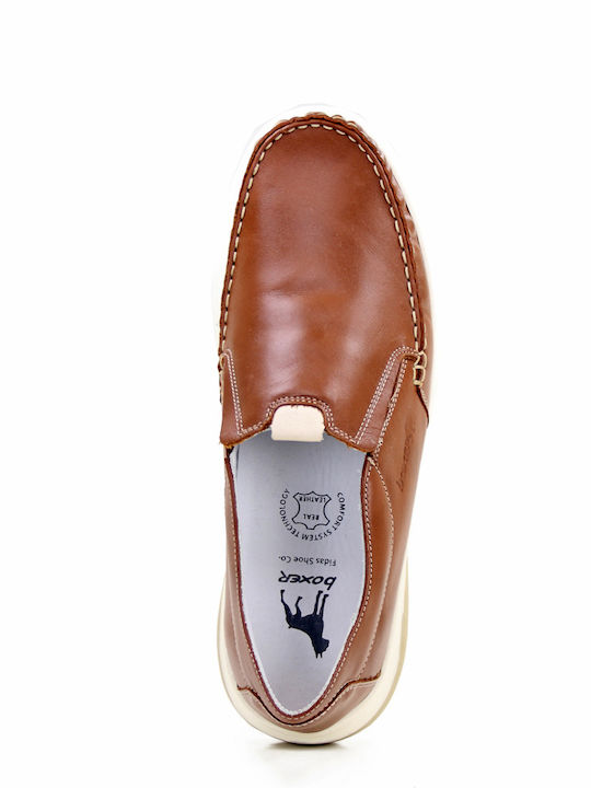 Leather Men's Casual Shoes Tabac Brown