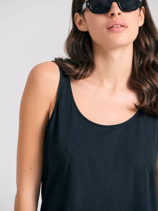 Women's Blouse Cotton Sleeveless Black