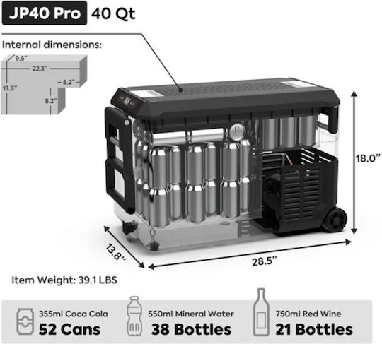 Dream House Frigider Portabil 40L 12V / 24V