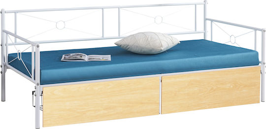 Einzelbett Für Matratze 90x190cm Weiß