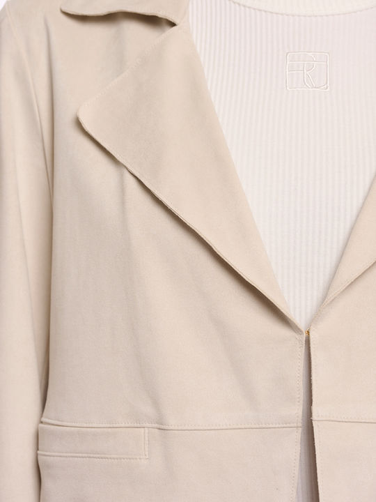 Crop Suede Women's Jacket for Winter Birch