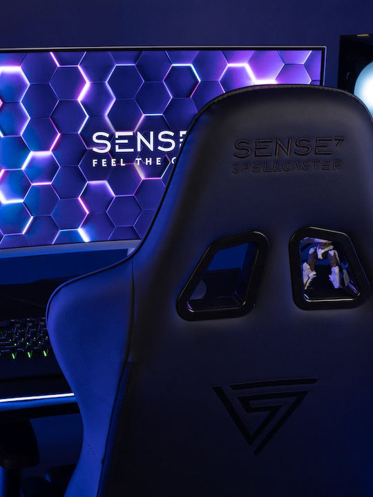SENSE7 Spellcaster Υφασμάτινη Καρέκλα Gaming με Ρυθμιζόμενα Μπράτσα Μαύρη