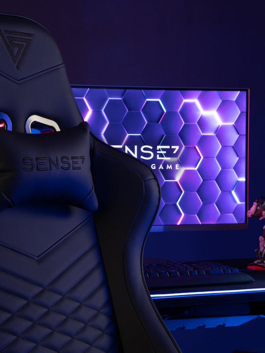 SENSE7 Spellcaster Υφασμάτινη Καρέκλα Gaming με Ρυθμιζόμενα Μπράτσα Μαύρη