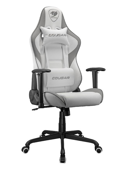 Cougar Armor Elite Artificial Leather Gaming Chair with Adjustable Arms White
