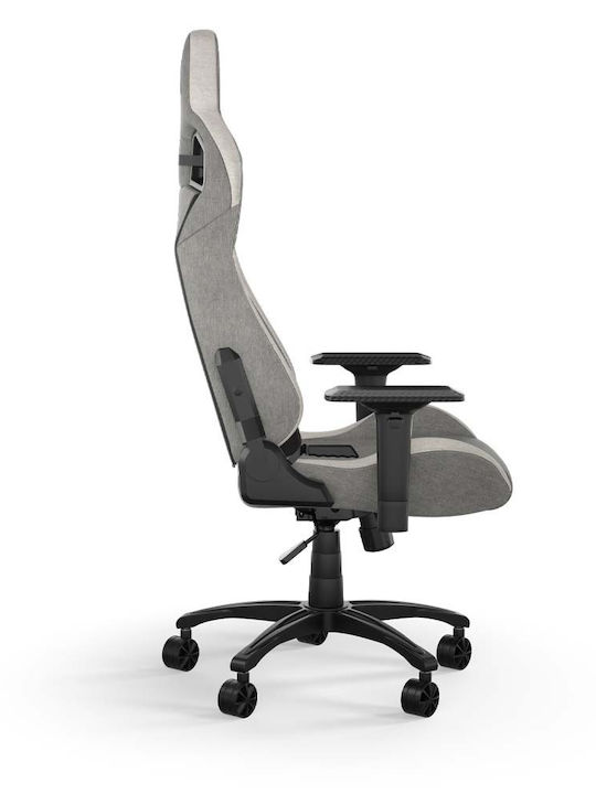Corsair T3 Rush Fabric (2023) Υφασμάτινη Καρέκλα Gaming με Ρυθμιζόμενα Μπράτσα Γκρι/Λευκό