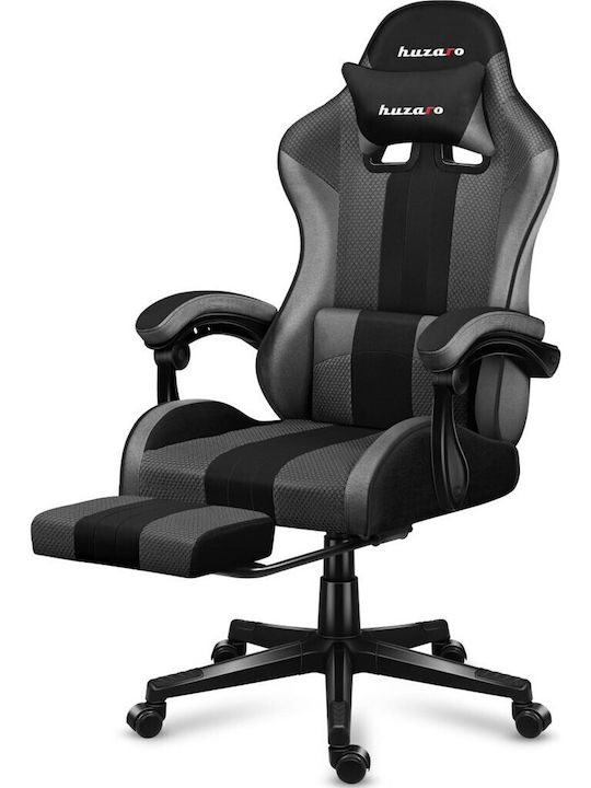 Huzaro Force 4.7 Artificial Leather Gaming Chair with Footrest Grey Mesh