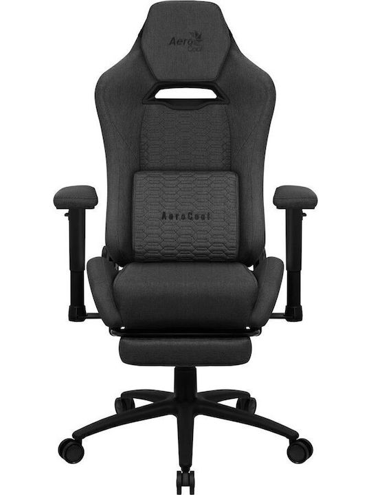 Aerocool Royal AeroWeave Υφασμάτινη Καρέκλα Gaming με Ρυθμιζόμενα Μπράτσα και Υποπόδιο Ash Black