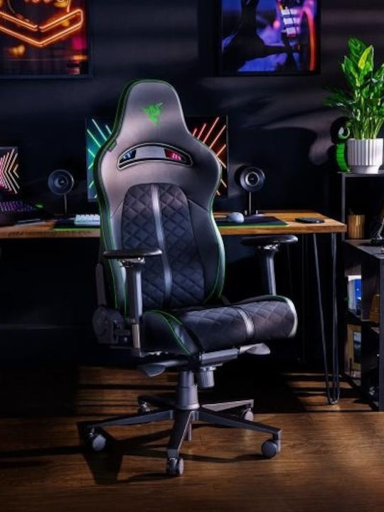 Razer Enki Artificial Leather Gaming Chair with Adjustable Arms Black/Green
