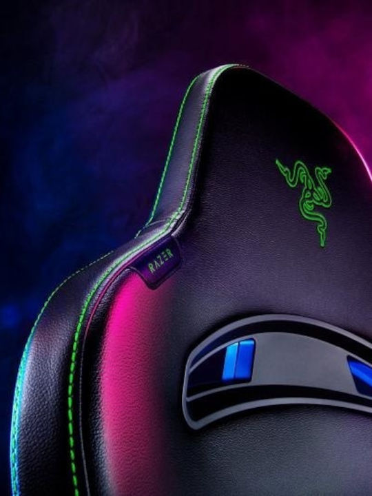 Razer Enki X Καρέκλα Gaming Δερματίνης με Ρυθμιζόμενα Μπράτσα Black / Green