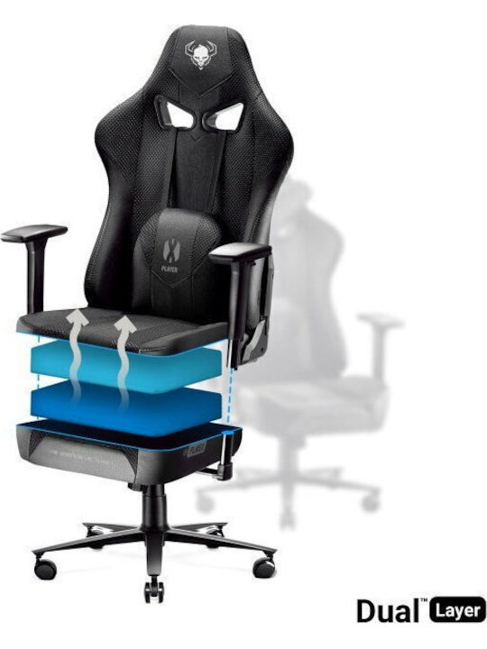 Diablo X-Player 2.0 King Size Καρέκλα Gaming Δερματίνης με Ρυθμιζόμενα Μπράτσα Black/Black