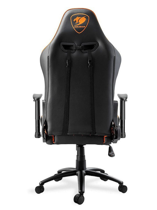 Cougar Outrider Καρέκλα Gaming Δερματίνης με Ρυθμιζόμενα Μπράτσα Μαύρο/Πορτοκαλί