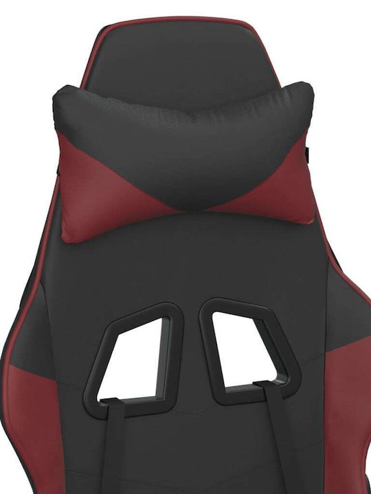 vidaXL 345418 Gaming Stuhl mit Fußstütze Black/Burgundy