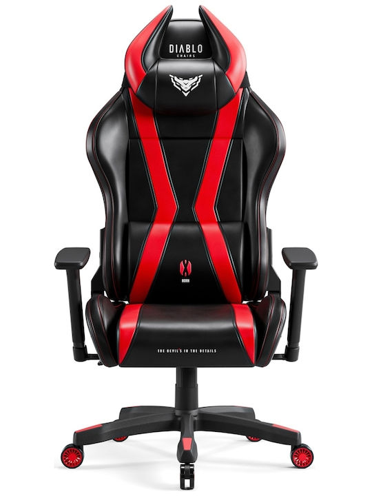 Diablo X-Horn 2.0 Καρέκλα Gaming Δερματίνης με Ρυθμιζόμενα Μπράτσα Μαύρο / Κόκκινο