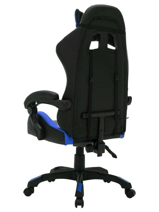vidaXL 287996 Καρέκλα Gaming Δερματίνης με RGB Φωτισμό Black/Blue