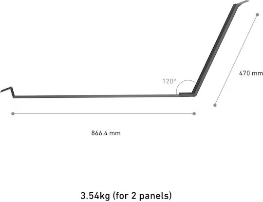Bază Panou Solar Anker Solix Acoperișuri Plate Grădini Set 2 Bucăți