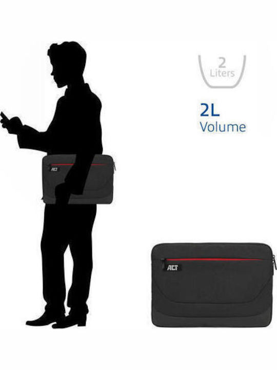 Act Suburb Ac8580 Laptoptasche Bis 14.1" 35.81 Cm Polyester Wasserdichte Schwarze