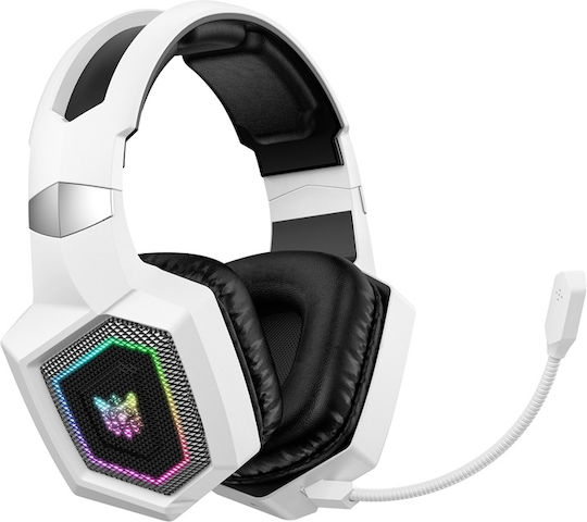 Onikuma GT806 Ασύρματο Over Ear Gaming Headset με σύνδεση Bluetooth / USB Λευκό