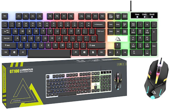 Justnote 10957 Gaming-Tastatur-Set mit RGB-Beleuchtung & Maus (Englisch US)