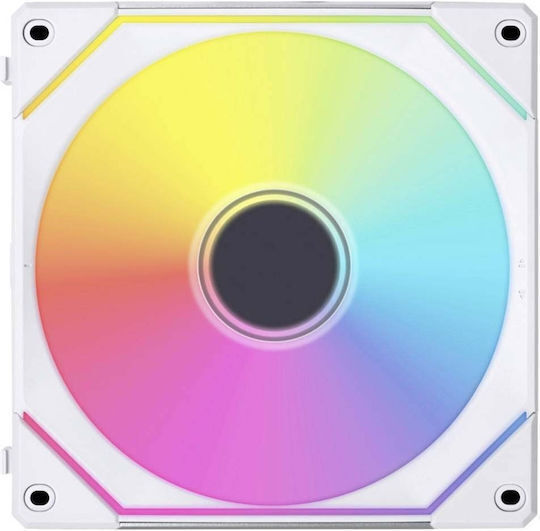 Lian Li Uni Fan SL-INF Wireless Reverse Blade Case Fan 140mm (1700rpm) with ARGB Lighting and 4-Pin PWM Connection White