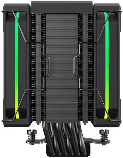 GameMax Sigma 620 LCD CPU Cooler Dual Fan for Socket AM4 AM5 1200 1700 with ARGB Lighting