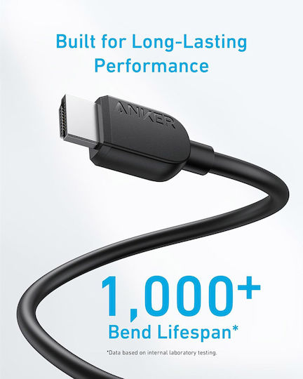 Anker HDMI 2.1 Ultra High Speed 48Gbps 4K 120Hz HDR VRR Cable HDMI Male - HDMI Male 1.8m Black