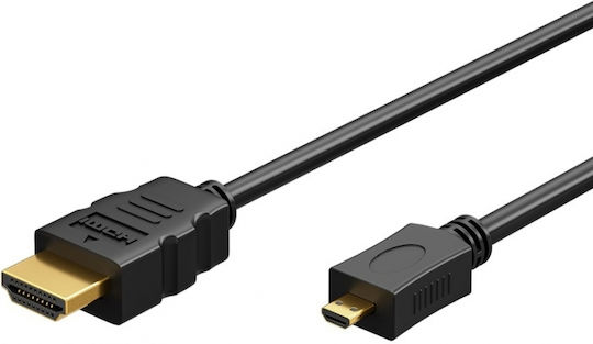 Goobay HDMI 2.0 Premium High Speed 4K 60Hz HDR Cable HDMI Male - Micro HDMI Male 1m Black