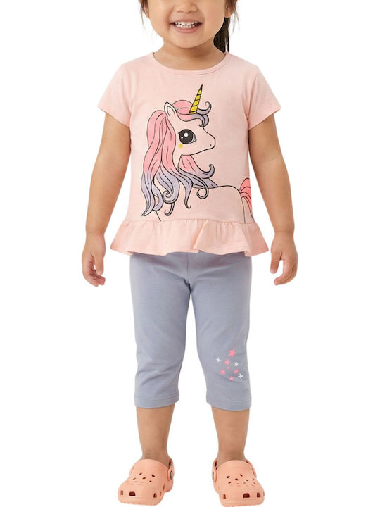 Kinderbekleidungsset mit Sommer Leggings 2 Stück Rosa