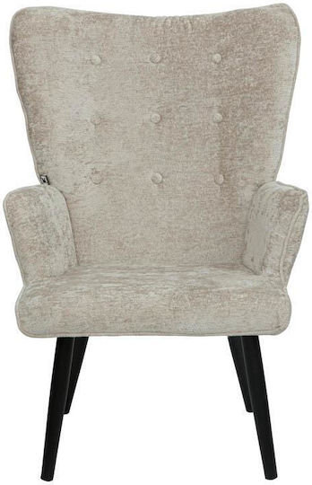 Armchair 67x74x97cm Beige-Black Armchair 67x74x97cm Beige-Black