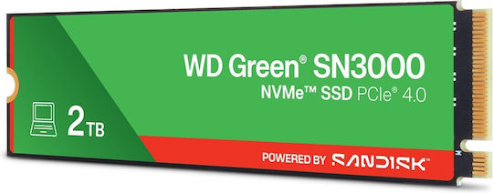 Western Digital Green SN3000 SSD 2TB M.2 Type with PCI Express 4.0 Connection WDS200T4G0E-00CPS0
