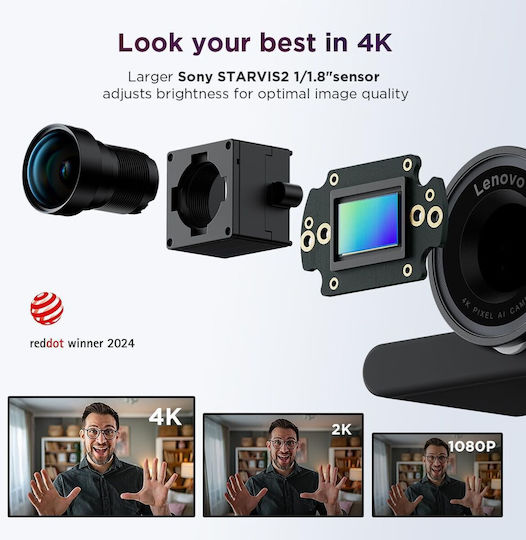 Lenovo QHD Web Camera Web Camera 2K 4XC1Q25245