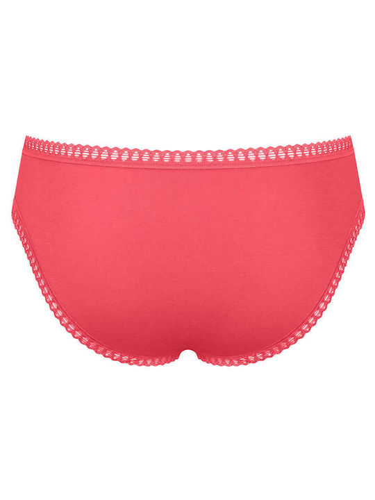 Mini Go Βαμβακερά Γυναικεία Slip 3Pack Σομόν, Κοραλί, Εμπριμέ