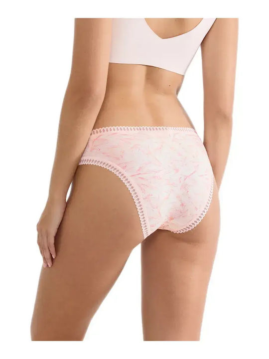 Mini Go Βαμβακερά Γυναικεία Slip 3Pack Σομόν, Κοραλί, Εμπριμέ