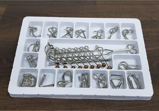 Roza Metal Brain Teasers Set 18 Pieces Logic Puzzle & IQ Game Kids & Adults Educational Brain Teaser