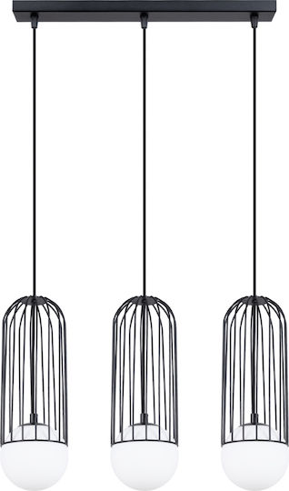 Sollux Lustră Suspendată Negru 115cm. Sollux Lustră Suspendată Negru 115cm.
