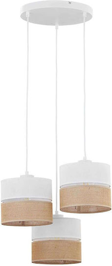 TK Lighting Linobianco Hängelampe Weiß 47x140cm