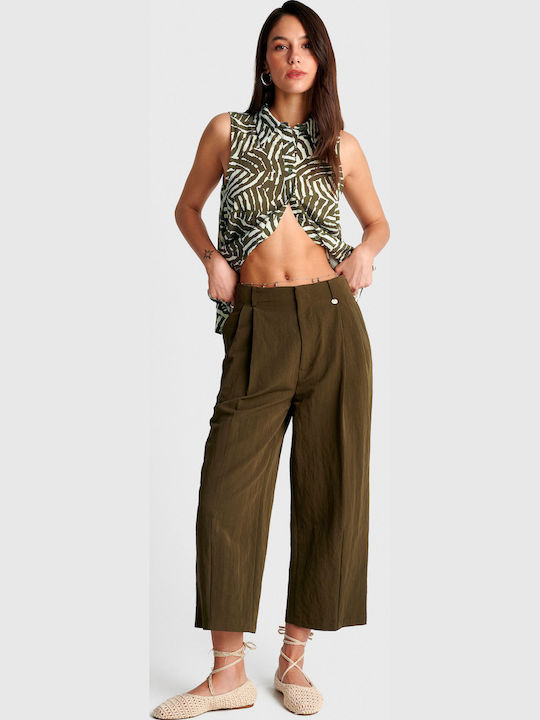 Sleeveless Women's Shirt Green