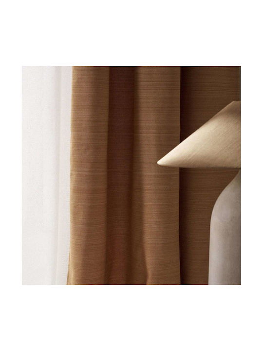 Gofis Home Κουρτίνα με Τρέσα Gofis Mustard 130x270εκ.