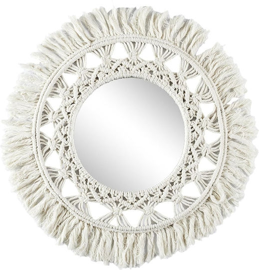 The Home Deco Factory HD0216 Καθρέπτης Λευκός Διαμέτρου 55cm The Home Deco Factory HD0216 Καθρέπτης Λευκός Διαμέτρου 55cm