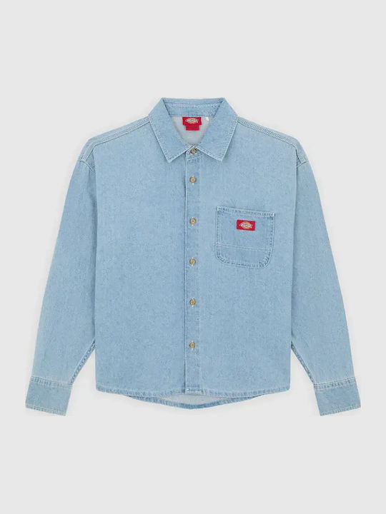 Μακρυμάνικο Γυναικείο Τζιν Πουκάμισο Vintage Blue