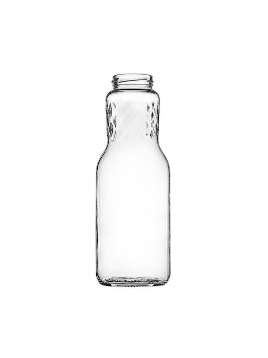 Kadax Glass Water Bottle With Screw Lid Transparent 1000ml